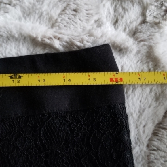 BCBGeneration Lace Insert Pencil Skirt Black 12 - Picture 7 of 8